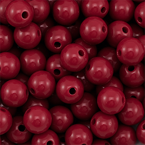 10 mm DQ acrylic beads Wine Red