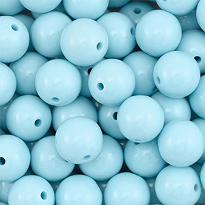 16 mm DQ acrylic beads Pastel Blue
