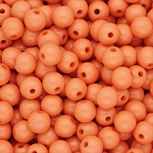8 mm acrylic beads shiny Coral Orange