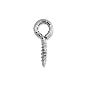 Stainless steel findings screw eyes Silver