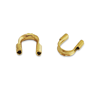 Stainless steel findings wire guardian / wire protector Gold
