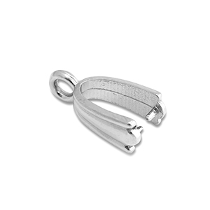 Stainless steel findings pinch bail Silver