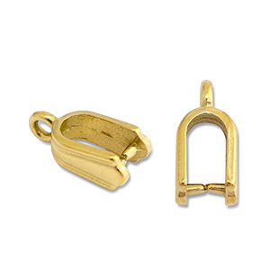 Stainless steel findings pinch bail Gold