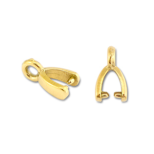 Stainless steel findings pinch bail Gold