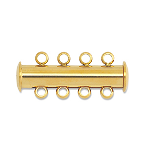 Stainless steel findings multi-strand magnetic clasp Gold