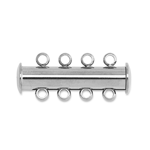 Stainless steel findings multi-strand magnetic clasp Silver