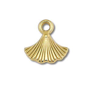 Stainless steel charms fan Gold