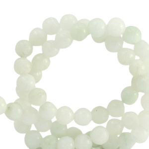 Natural stone beads Marble 4mm Off White-Green