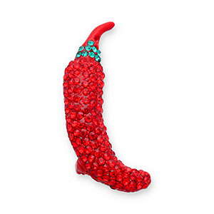 Brooches chili pepper Red-Green