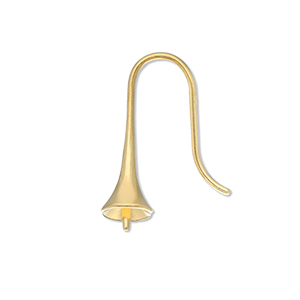 Stainless Steel findings earrings with end cap Gold