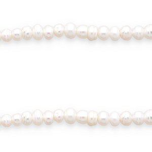 BQ Freshwater pearls flat round Natural White