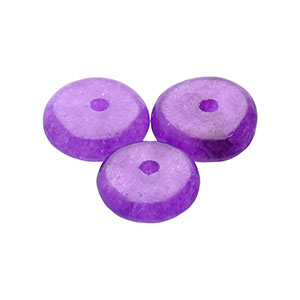 Natural stone beads Quartz rondelle Purple