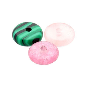 Natural stone beads Quartz rondelle Multicolour