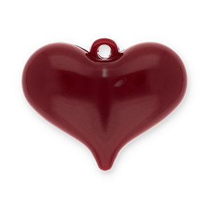 Statement charms heart Rust Red