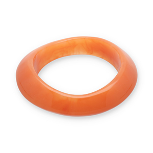 Bracelets bangle resin Flame Orange