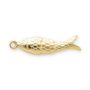 Stainless steel charms fish Gold