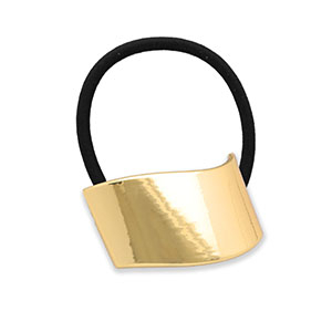 Hair accessories hair tie with metal Gold-Black
