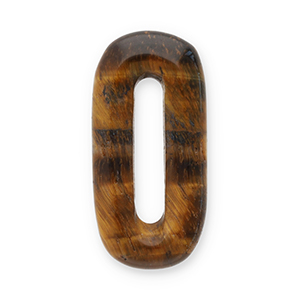 Natural stone charms Tigereye oval Golden Brown