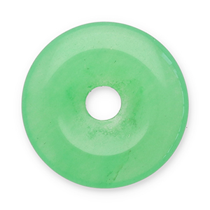 Natural stone charms Agate donut 16mm Green