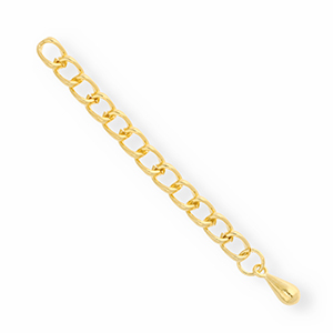 DQ European metal findings extension chain drop Gold (Nickelfree)