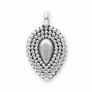 DQ European metal charms drop Antique Silver (Nickelfree)