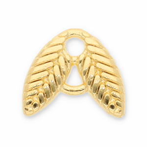 DQ European metal charms connector leaves Gold (Nickelfree)