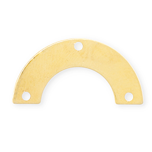 Eco-brass&reg; DQ European metal charms connector Gold (Nickelfree)