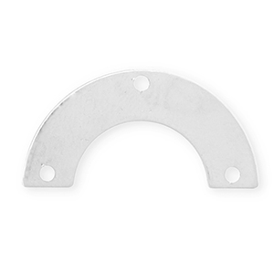 Eco-brass&reg; DQ European metal charms connector Antique Silver (Nickelfree)