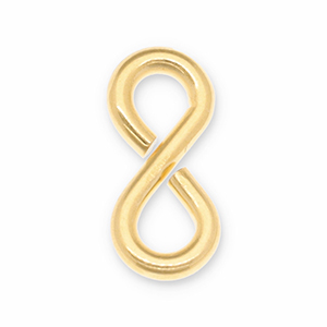 Eco-brass&reg; DQ European metal findings jump ring "8" Gold (Nickelfree)