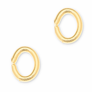 DQ European metal findings jump ring oval Gold (Nickelfree)
