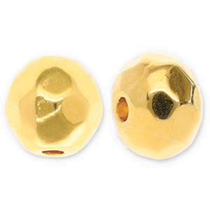 DQ European metal beads faceted cut 6mm Gold (Nickelfree)