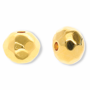 DQ European metal beads faceted cut Gold (Nickelfree)