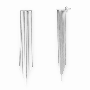 Stainless steel earrings / earpins Silver
