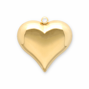 Stainless steel charms heart Gold