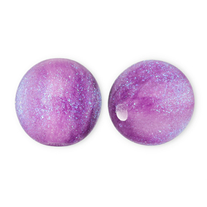 6 mm acrylic beads with glitter Purple-Turquoise