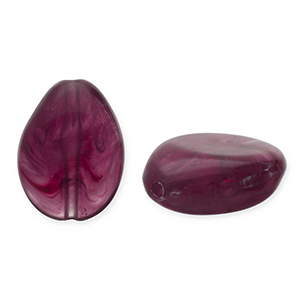 Acrylic beads drop Aubergine 