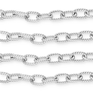 Aluminium findings belcher chain anchor cable Silver
