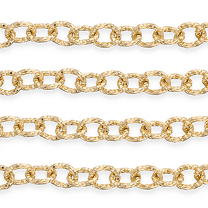 Aluminium findings belcher chain anchor cable Gold