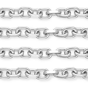 Aluminium findings belcher chain anchor cable Silver