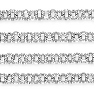 Aluminium findings belcher chain double link Silver