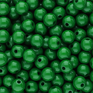 8 mm acrylic beads shiny Green