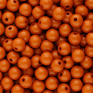 8 mm acrylic beads shiny Terracotta Red