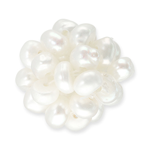 Freshwater pearls clustered Natural White