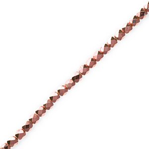 Top faceted beads Metallic Vintage Pink
