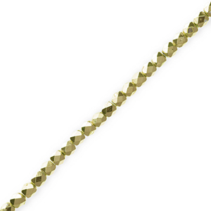 Top faceted beads Metallic Golden Yellow