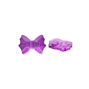 Fashion faceted beads bow Purple