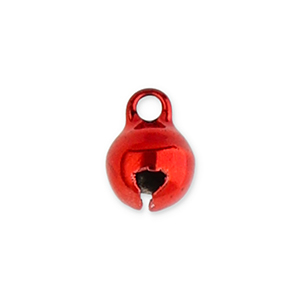 Metal charms little bells 6mm Red