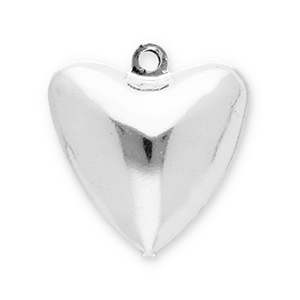 Metal charms bells heart Silver
