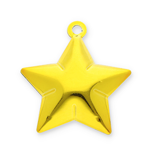 Metal charms bells star Gold