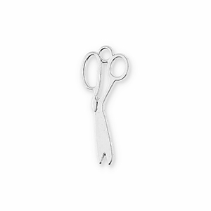 Metal charms scissors Silver